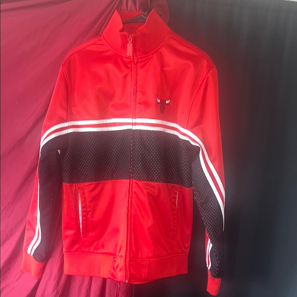 Red and Black Track Jacket with Logo